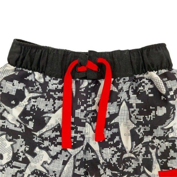 Adidas Swimming Shorts Boys Small Shark Print Mesh Lined Pool Beach Summer - Picture 5 of 8